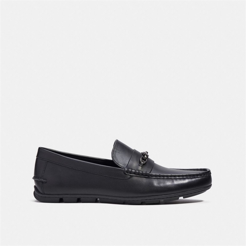 Loafers Barbati Coach Signature Chain Driver Negrii | Romania-094127