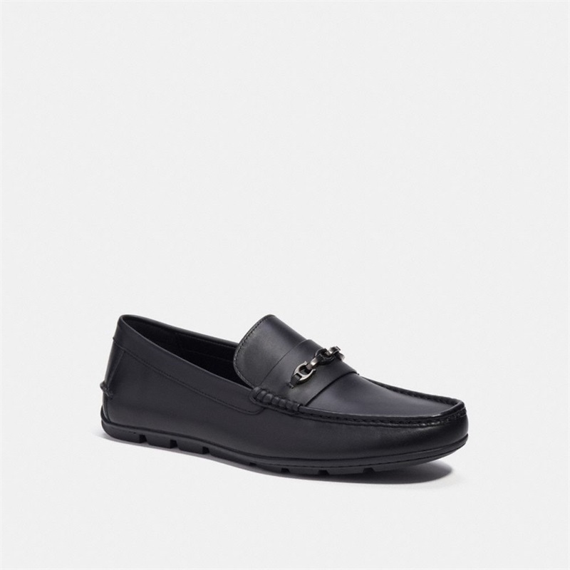 Loafers Barbati Coach Signature Chain Driver Negrii | Romania-094127