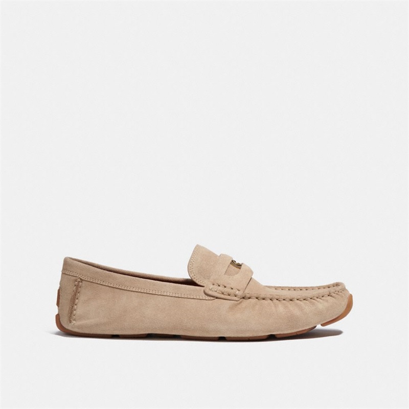 Loafers Barbati Coach Signature Coin Driver Albi | Romania-025871