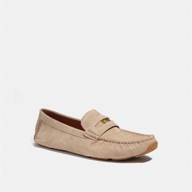 Loafers Barbati Coach Signature Coin Driver Albi | Romania-025871