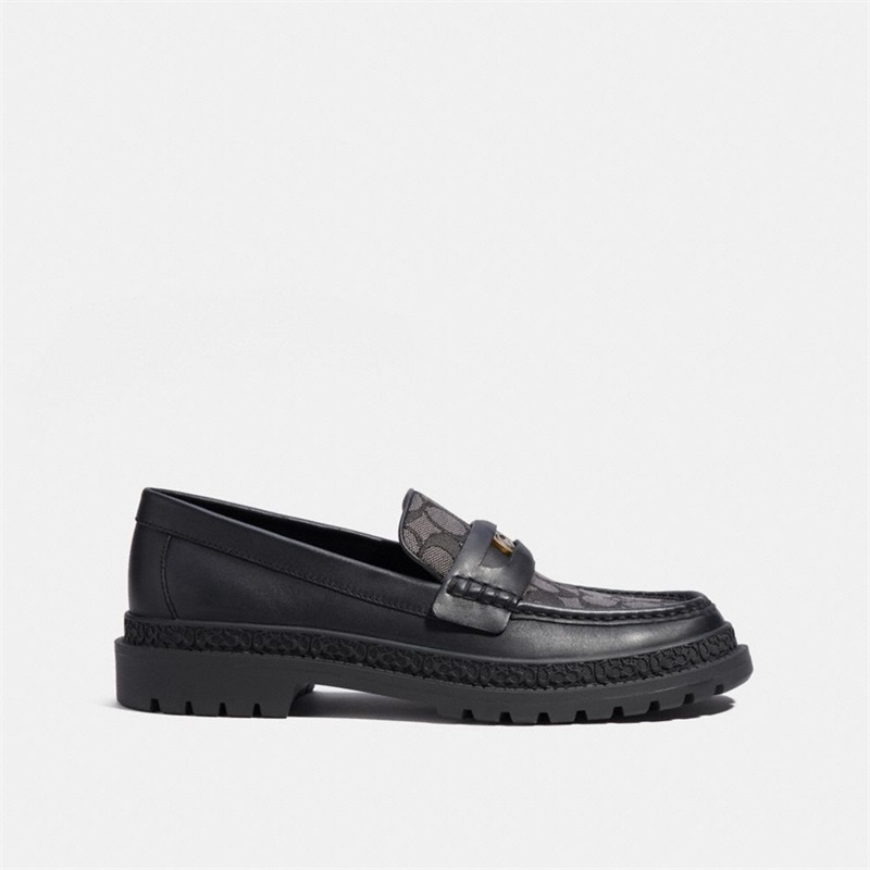 Loafers Barbati Coach With Signature Jacquard And Signature Coin Negrii | Romania-870625