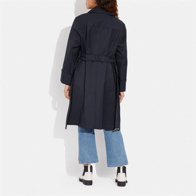 Palton Dama Coach Overcoat Bleumarin | Romania-786239