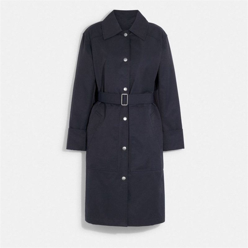 Palton Dama Coach Overcoat Bleumarin | Romania-786239