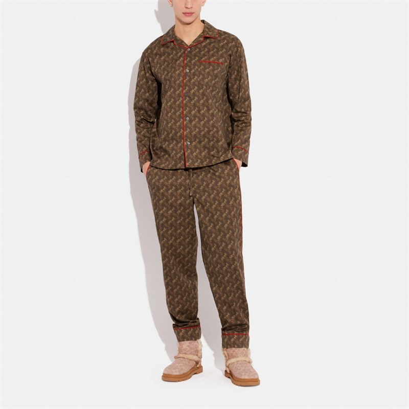 Pantalonii Barbati Coach Pajama Maro Rosii | Romania-659724