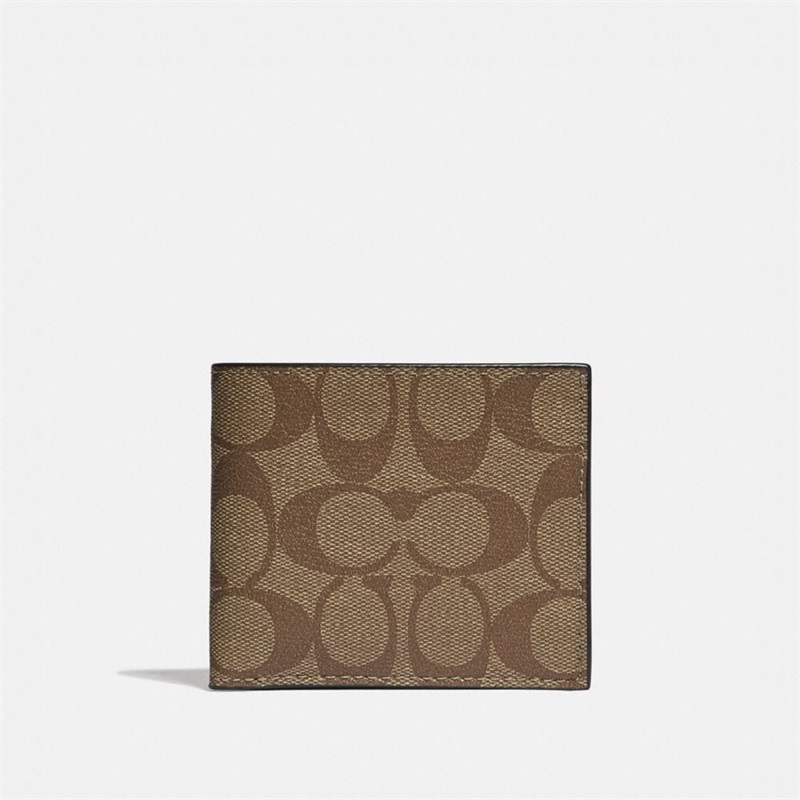 Portofel Barbati Coach Id Billfold In Signature Canvas Maro | Romania-640587