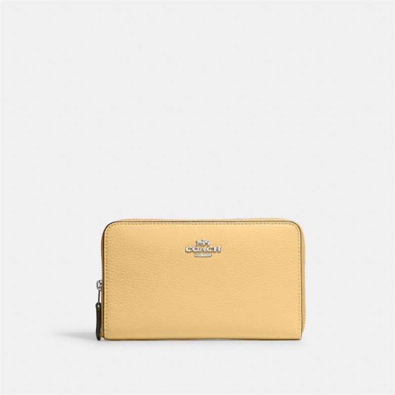 Portofel Dama Coach Medium Id Zip Argintii | Romania-246793