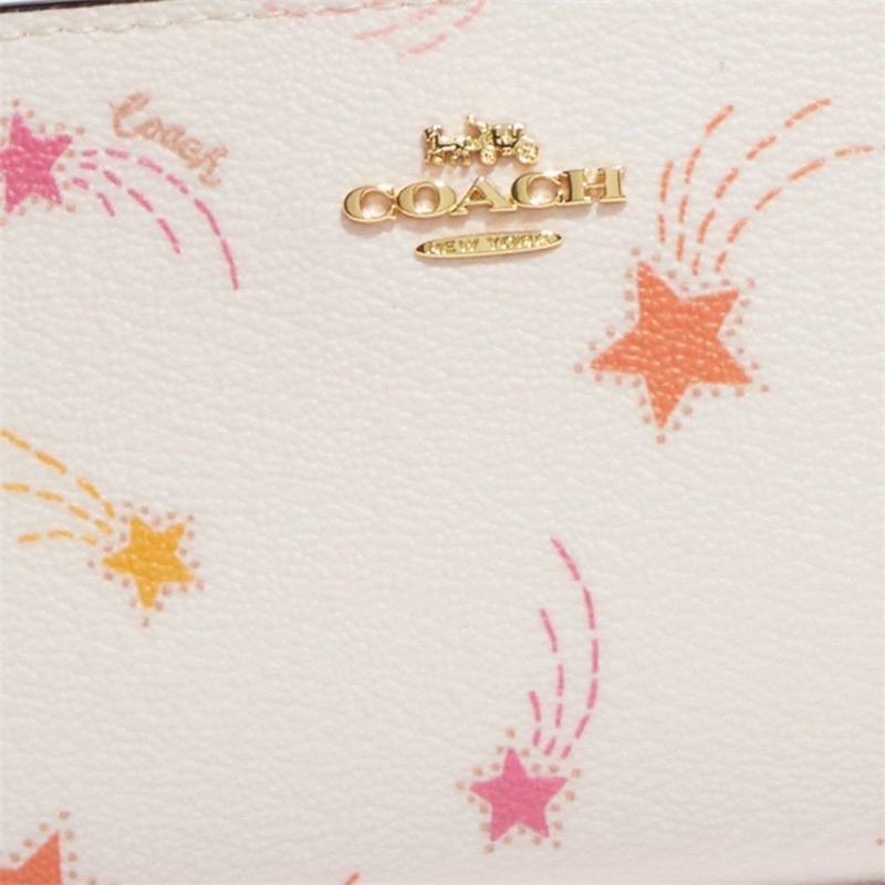 Portofel Dama Coach Slim Zip With Shooting Star Print Aurii Colorati | Romania-806214