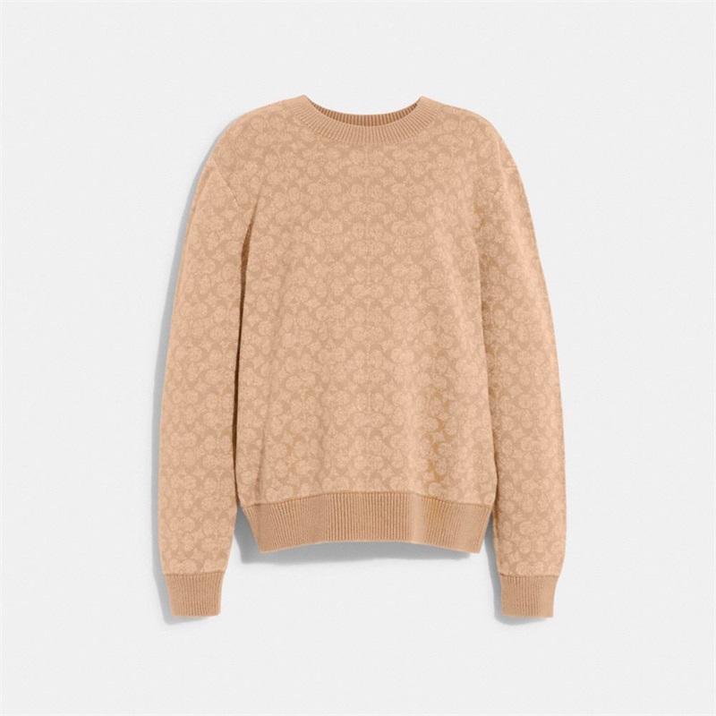 Pulovere Barbati Coach Signature Crewneck Maro | Romania-962318