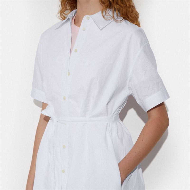 Rochie Dama Coach Wrinkled Button Down Albi | Romania-137048