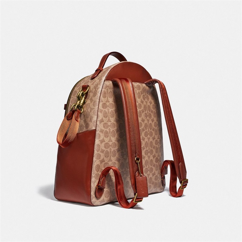 Rucsac Barbati Coach Baby In Signature Canvas Maro | Romania-827394