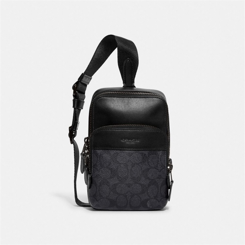 Rucsac Barbati Coach Gotham Sling Pack 13 In Signature Canvas Gri Inchis | Romania-354982