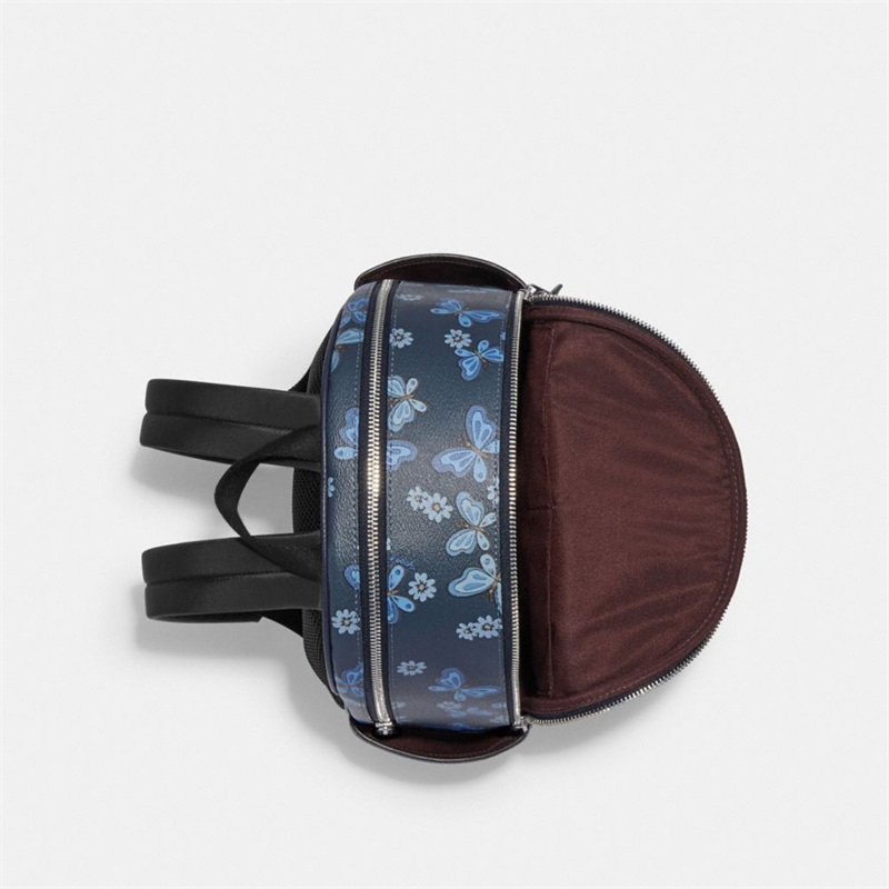 Rucsac Dama Coach Court With Lovely Butterfly Print Argintii Bleumarin Colorati | Romania-637841