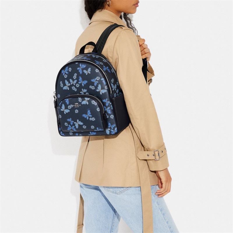 Rucsac Dama Coach Court With Lovely Butterfly Print Argintii Bleumarin Colorati | Romania-637841