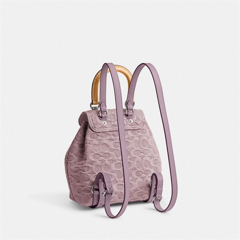 Rucsac Dama Coach Riya 21 In Signature Denim Argintii Violet | Romania-520967