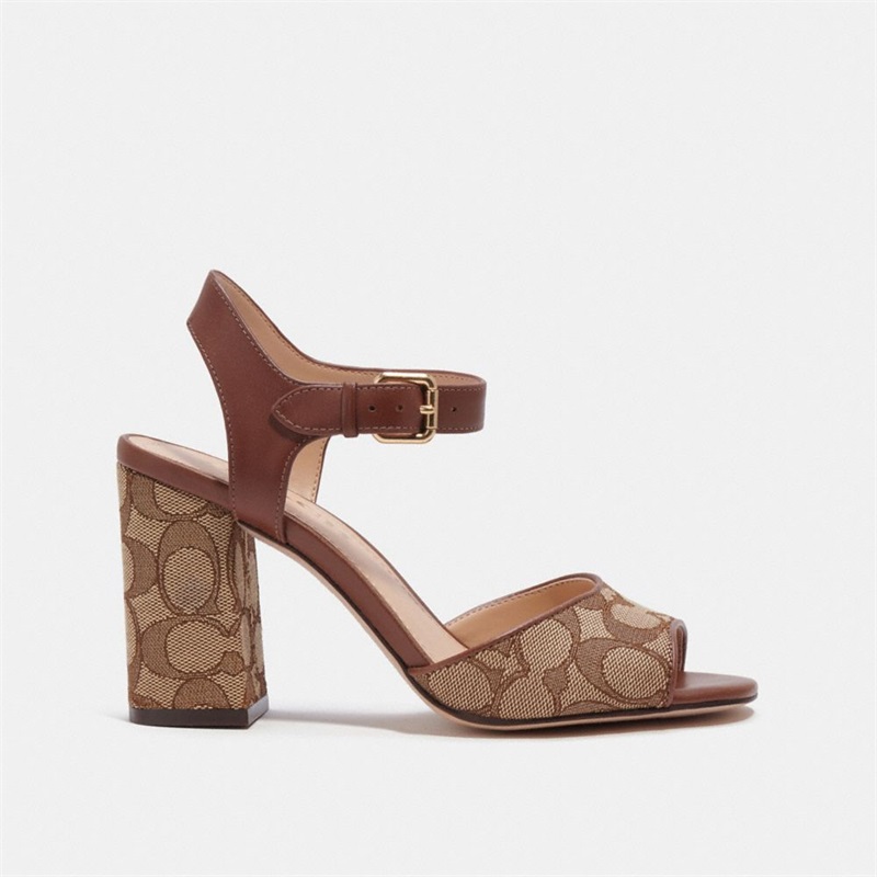 Sandale Dama Coach Marla In Signature Jacquard Kaki | Romania-137856