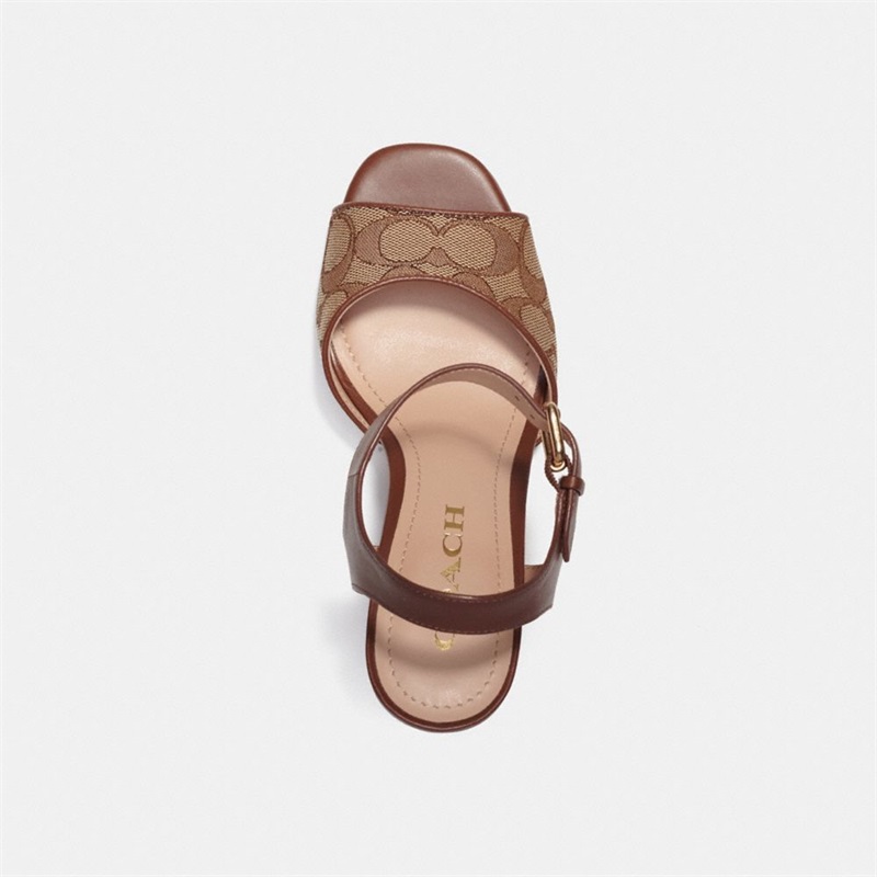 Sandale Dama Coach Marla In Signature Jacquard Kaki | Romania-137856