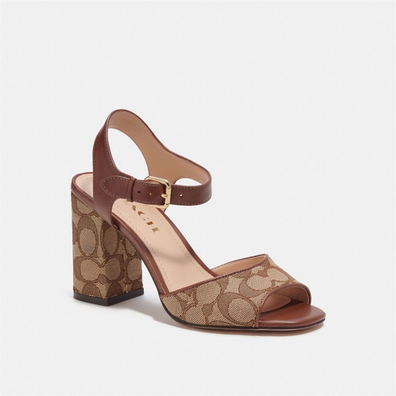 Sandale Dama Coach Marla In Signature Jacquard Kaki | Romania-137856