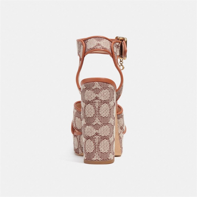 Sandale Dama Coach Nelly In Signature Jacquard Maro | Romania-653198