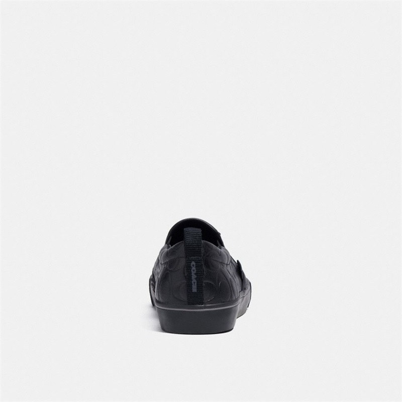 Slip On Sneakers Barbati Coach Skate In Signature Leather Negrii | Romania-905876