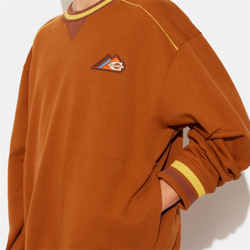 Topuri Barbati Coach Crewneck Maro | Romania-471389