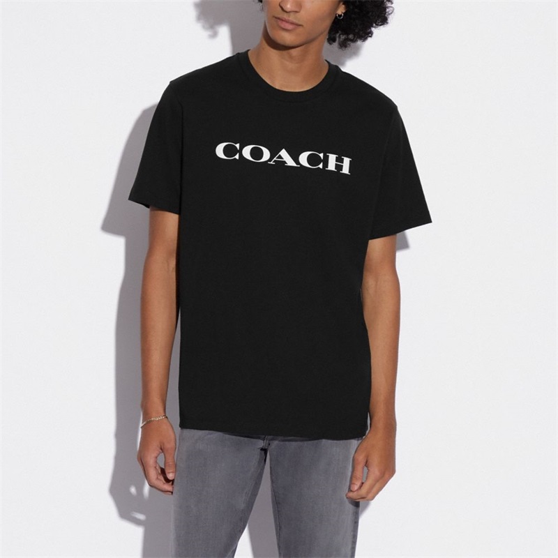 Tricouri Barbati Coach Essential In Organic Cotton Negrii | Romania-042193