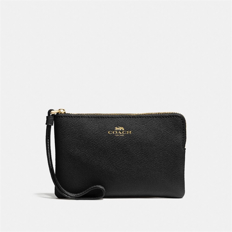 Wristlets Dama Coach Corner Zip Aurii Negrii | Romania-856419