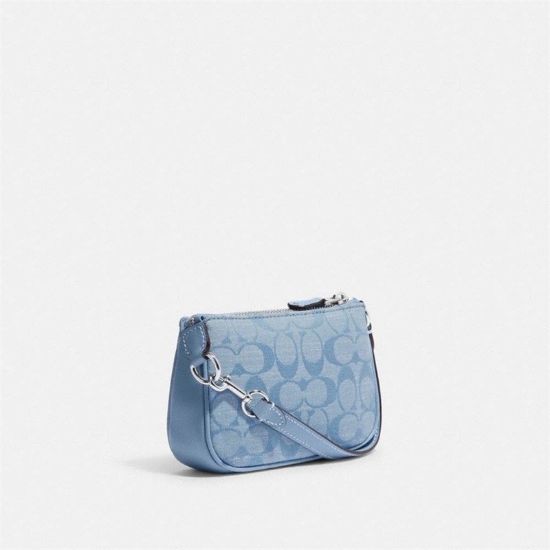 Wristlets Dama Coach Nolita 15 In Signature Chambray Argintii Flori Colorati | Romania-150273