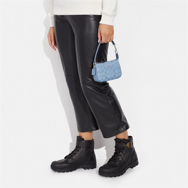 Wristlets Dama Coach Nolita 15 In Signature Chambray Argintii Flori Colorati | Romania-150273