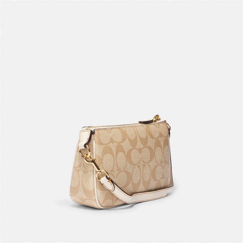 Wristlets Dama Coach Nolita 19 In Signature Canvas With Floral Applique Aurii Kaki Deschis Colorati | Romania-163704