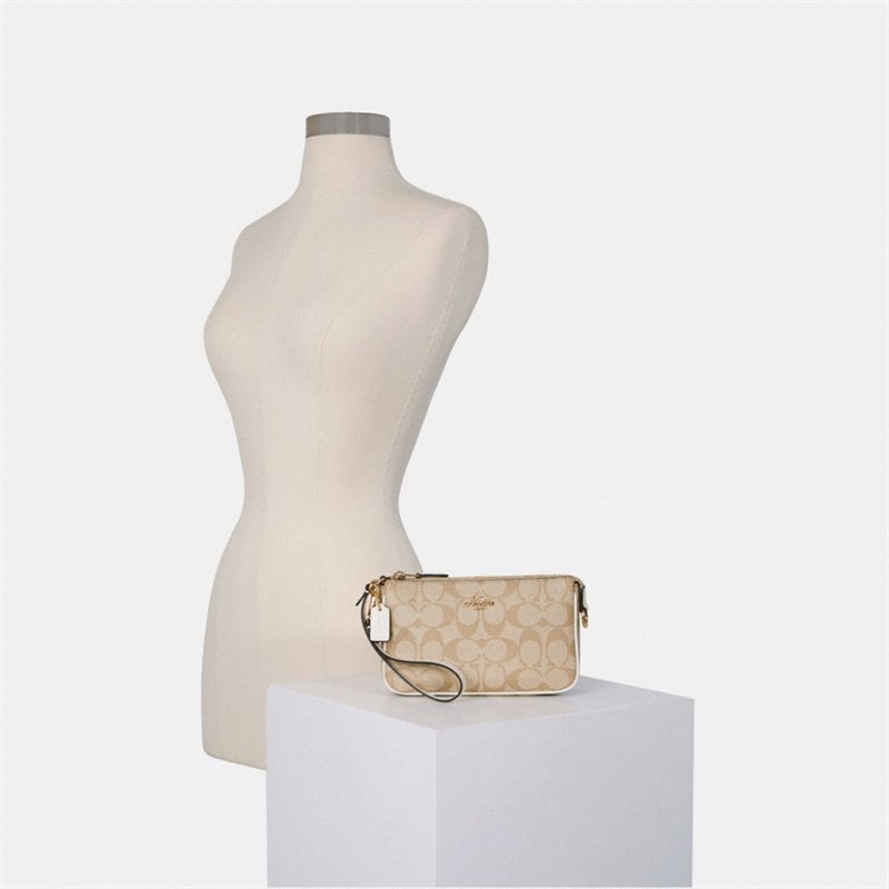 Wristlets Dama Coach Nolita 19 In Signature Canvas Aurii Kaki Deschis | Romania-756108