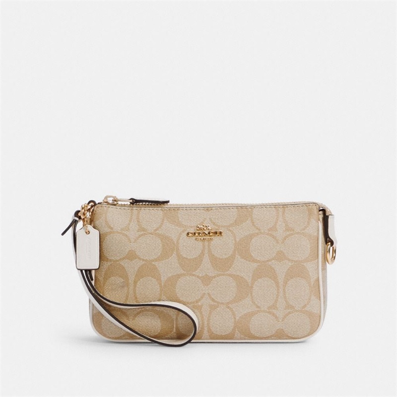 Wristlets Dama Coach Nolita 19 In Signature Canvas Aurii Kaki Deschis | Romania-756108